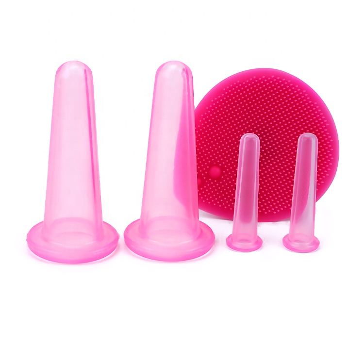 4PCSSET Strong Suction Silicone Body Massager Vacuum Cupping Cups Anti Cellulit (1)
