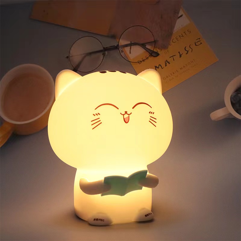 Креативний милий кролик світлодіодна дитяча дитяча нічна лампа багатобарвна силіконова м'яка дитяча чутлива ((8)