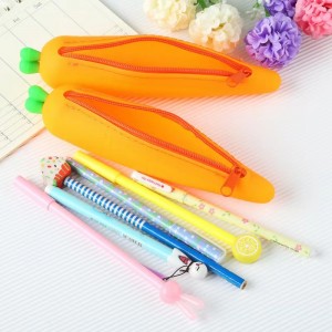 Multi functional silicone pencil bag