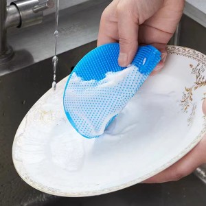 Silicone dishwashing brush