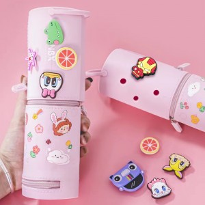 Multi functional silicone pencil bag