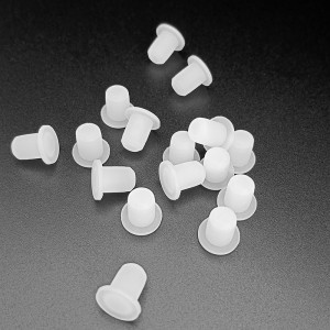 White circular dustproof silicone bottle stopper