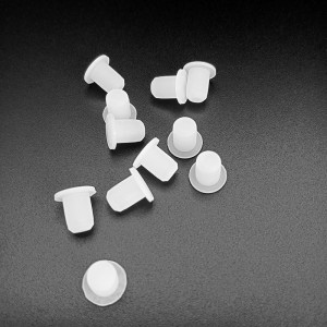 White circular dustproof silicone bottle stopper