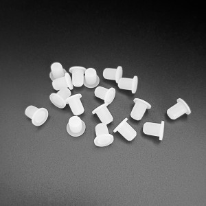 White circular dustproof silicone bottle stopper