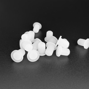 White circular dustproof silicone bottle stopper