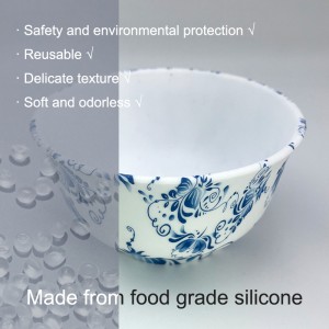 Environmentally friendly tableware silicone bowl