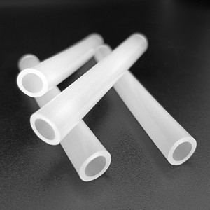 Wholesale food grade silicone hose water cup milky white straw hose