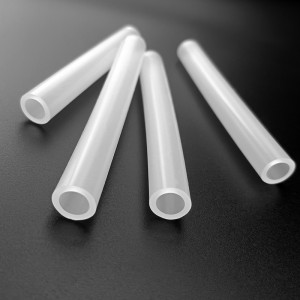 Wholesale food grade silicone hose water cup milky white straw hose