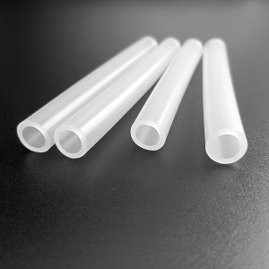 Wholesale food grade silicone hose water cup milky white straw hose