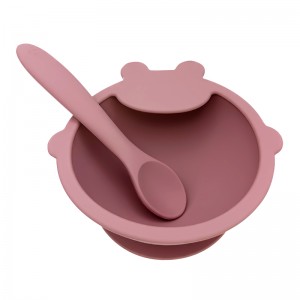 Bowls cups plates forks spoons silicone tableware 6-piece combination set