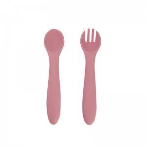 Bowls cups plates forks spoons silicone tableware 6-piece combination set