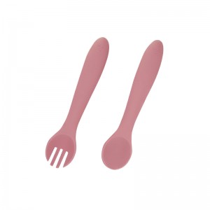 Bowls cups plates forks spoons silicone tableware 6-piece combination set