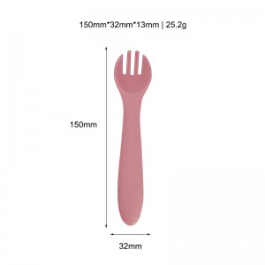 Bowls cups plates forks spoons silicone tableware 6-piece combination set