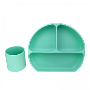 Bowls cups plates forks spoons silicone tableware 6-piece combination set