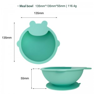 Bowls cups plates forks spoons silicone tableware 6-piece combination set