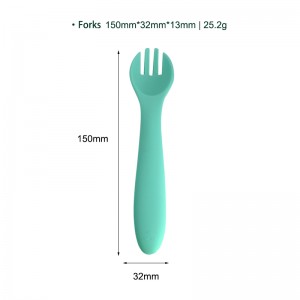 Bowls cups plates forks spoons silicone tableware 6-piece combination set