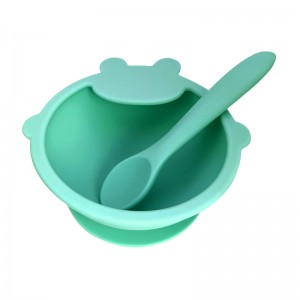 Bowls cups plates forks spoons silicone tableware 6-piece combination set